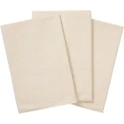 3er-Pack Moltontücher 40x40 cm ungebleicht natur