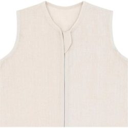 emma & noah Sommer-Sleepoverall Leinen 0.5 TOG beige unisex