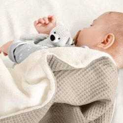 babybay Kuscheldecke Waffelpiqué 75x100 cm braun unisex