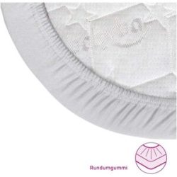 babybay 2er-Pack Jersey-Spannbetttücher Deluxe für Beistellbett Original grau unisex