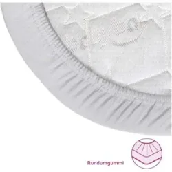babybay 2er-Pack Jersey-Spannbetttücher Deluxe für Beistellbett Original grau unisex