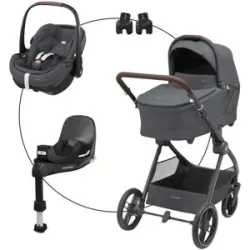 Kombikinderwagen Oxford+ inkl. Babyschale Pebble 360 Pro 2 und Isofix-Basis FamilyFix 360