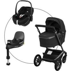 Kombikinderwagen Fame inkl. Babyschale Pebble 360 Pro 2 und Isofix-Basis FamilyFix 360 Pro