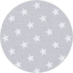 Babybay Nestchen Organic Cotton Lichtgrau / Sterne Weiß