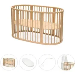 Bundle Sleepi V3 inkl. Matratze und Spannbetttuch, Himmelstange und Himmel