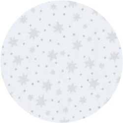 Babybay Nestchen Organic Cotton Weiß / Glitzersterne Silber