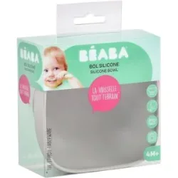 Beaba Silikonschüssel mit Saugnapf grau unisex