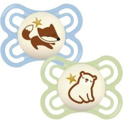 2er-Pack Schnuller Perfect Night Silikon, 0-6M