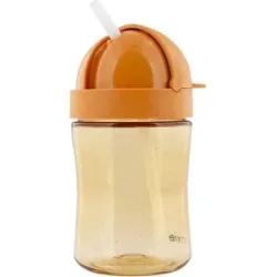 TRIXIE Trinkbecher mit Strohhalm orange unisex