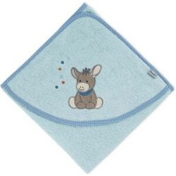 Sterntaler Kapuzenbadetuch Emmi hellblau 100 x 100 cm