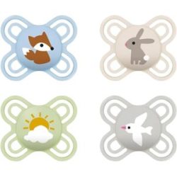 4er-Pack Schnuller Perfect Start Silikon, 0-2 M