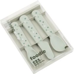 Done by Deer 3-tlg. Besteck-Set Foodie gruen unisex