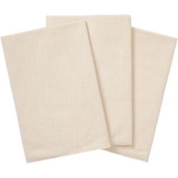 3er-Pack Moltontücher 40x40 cm ungebleicht natur