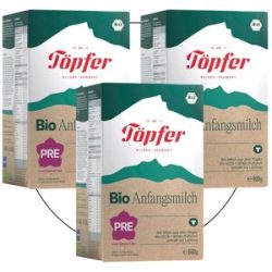 3er Pack Bio Anfangsmilch Pre 600 g