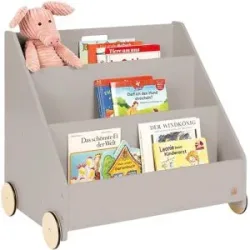 Bücherregal Lasse mit Rollen