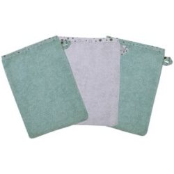 WÖRNER SÜDFROTTIER Waschhandschuh Stene eisblau 3er Pack
