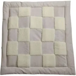 Krabbeldecke CORD/WOLLE PATCHWORK 120x120cm