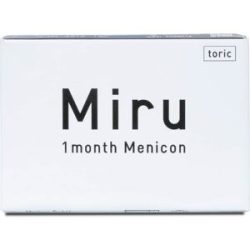 Menicon Miru 1month toric (3er Packung) Monatslinsen (-9.5 dpt, Zyl. -0.75, Achse 20 & BC 8.6)