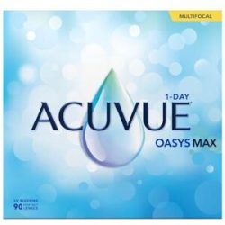 Johnson & Johnson Acuvue Oasys Max 1-Day Multifocal (90er Packung) Tageslinsen (-9 dpt, Addition High (2.00-2.50) & BC 8.4) mit UV-Schutz für Allergiker