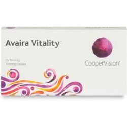 Cooper Vision Avaira Vitality (3er Packung) Monatslinsen (0.25 dpt & BC 8.4) mit UV-Schutz