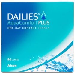 Alcon Dailies AquaComfort Plus (90er Packung) Tageslinsen (5 dpt & BC 8.7) für Allergiker & trockenere Augen