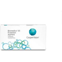 Cooper Vision Biomedics 55 evolution (6er Packung) Monatslinsen (-0.25 dpt & BC 8.6) mit UV-Schutz