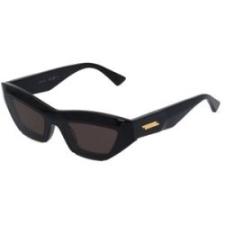 Kering Eyewear Spa Bottega Veneta BV1219S Damen-Sonnenbrille Vollrand Butterfly Kunststoff-Gestell, Schwarz