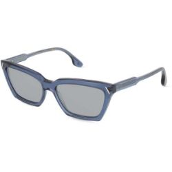 Safilo GmbH Victoria Beckham VB661S Damen-Sonnenbrille Vollrand Quadratisch Acetat-Gestell, Blau