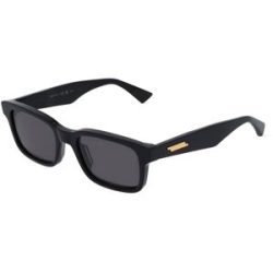 Kering Eyewear Spa Bottega Veneta BV1146S Herren-Sonnenbrille Vollrand Quadratisch Kunststoff-Gestell, Schwarz