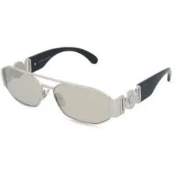 Luxottica Fashion Brillen Vertriebs GmbH Versace 0VE2287 Herren-Sonnenbrille Vollrand Geometrisch Metall-Gestell, Silber