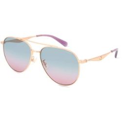 Luxottica Fashion Brillen Vertriebs GmbH Coach HC7169 Damen-Sonnenbrille Vollrand Pilot Metall-Gestell, Gold