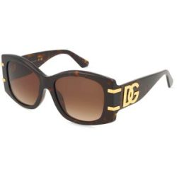 Luxottica Fashion Brillen Vertriebs GmbH Dolce&Gabbana DG4501 Damen-Sonnenbrille Vollrand Butterfly Acetat-Gestell, Havanna