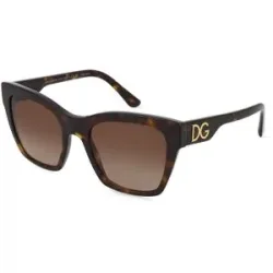 Luxottica Fashion Brillen Vertriebs GmbH Dolce&Gabbana 0DG4384 Damen-Sonnenbrille Vollrand Quadratisch Acetat-Gestell, Havanna