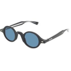Thélios Kenzo KZ40207I Unisex-Sonnenbrille Vollrand Rund Acetat-Gestell, Schwarz