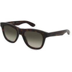 Kering Eyewear Spa Alexander McQueen AM0421S Unisex-Sonnenbrille Vollrand Quadratisch Acetat-Gestell, Havanna
