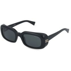 Luxottica Fashion Brillen Vertriebs GmbH Miu Miu MU B13S Damen-Sonnenbrille Vollrand Eckig Acetat-Gestell, Schwarz