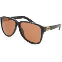 Luxottica Fashion Brillen Vertriebs GmbH Miu Miu 0MU A08S Damen-Sonnenbrille Vollrand Pilot Acetat-Gestell, Schwarz