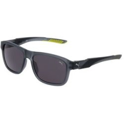 Kering Eyewear Spa Puma PU0377S Herren-Sonnenbrille Vollrand Quadratisch Kunststoff-Gestell, Grau