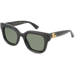Kering Eyewear Spa Gucci GG1828S Damen-Sonnenbrille Vollrand Rund Kunststoff-Gestell, Schwarz