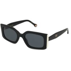 Safilo GmbH Carolina Herrera 0182/S Damen-Sonnenbrille Vollrand Quadratisch Acetat-Gestell, Schwarz