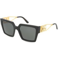Luxottica Fashion Brillen Vertriebs GmbH Dolce&Gabbana DG4446B Damen-Sonnenbrille Vollrand Quadratisch Acetat-Gestell, Schwarz