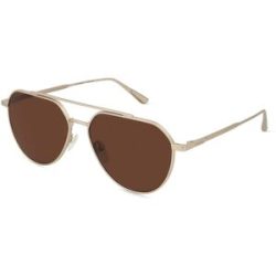 Marchon Germany GmbH Calvin Klein CK24100S Unisex-Sonnenbrille Vollrand Pilot Metall-Gestell, Gold