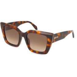 DE RIGO Vision D.A.CH. GmbH Just Cavalli SJC099 Damen-Sonnenbrille Vollrand Quadratisch Acetat-Gestell, Havanna