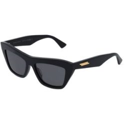 Kering Eyewear Spa Bottega Veneta BV1121S Unisex-Sonnenbrille Vollrand Butterfly Kunststoff-Gestell, Schwarz