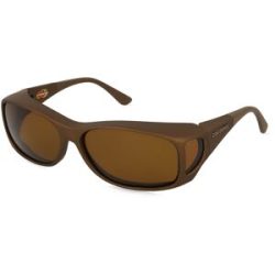 Ursula Hotstegs GmbH Cocoons Überziehsonnenbrille MX Unisex-Sonnenbrille Vollrand Quadratisch Kunststoff-Gestell, Braun