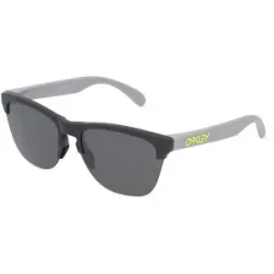 Luxottica Fashion Brillen Vertriebs GmbH Oakley OO9374 FROGSKINS LITE Herren-Sonnenbrille Halbrand Rund Kunststoff-Gestell, Grau