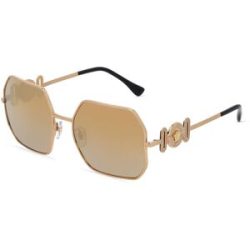 Luxottica Fashion Brillen Vertriebs GmbH Versace VE2248 Damen-Sonnenbrille Vollrand Quadratisch Metall-Gestell, Gold
