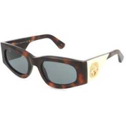 Kering Eyewear Spa Gucci GG1664S Damen-Sonnenbrille Vollrand Eckig Acetat-Gestell, Havanna