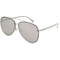Luxottica Fashion Brillen Vertriebs GmbH Michael Kors 0MK1147 Damen-Sonnenbrille Vollrand Pilot Metall-Gestell, Silber