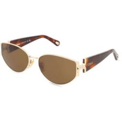 Kering Eyewear Spa Chloé CH0260S Unisex-Sonnenbrille Vollrand Oval Metall-Gestell, Gold